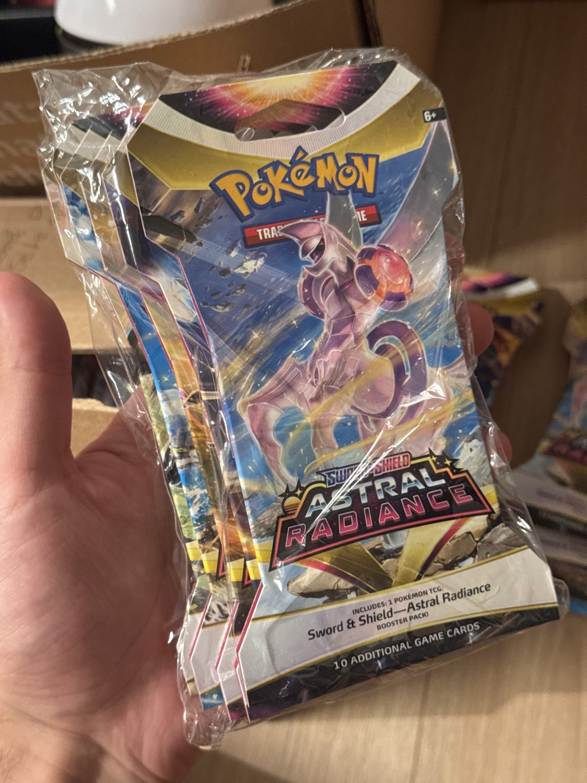 Pokémon Sword & Shield – Astral Radiance Sleeved Booster – Artwork Set ( 5 Sleeved Booster) (EN)